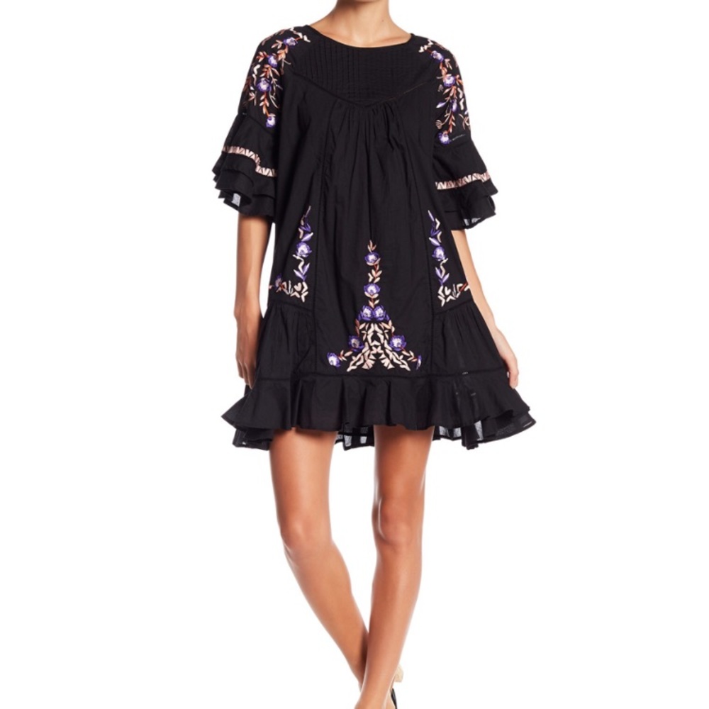 Free People Pavlo Babydoll Dress in Black